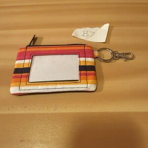 thirty-one Stripe ID Card Coin Pouch in Pink, Orange, Yellow, White, Black
